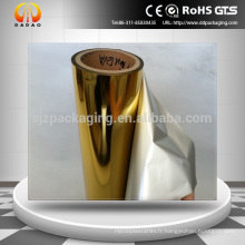 Silver And Gold Metal EVA Revêtue Pet Hot Thermal Lamination Film avec performance d&#39;impression